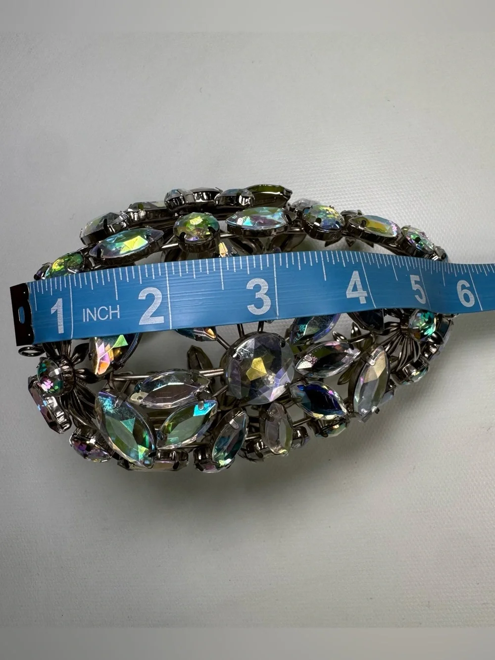Pier 1 vintage rare rhinestone egg ornament borealis